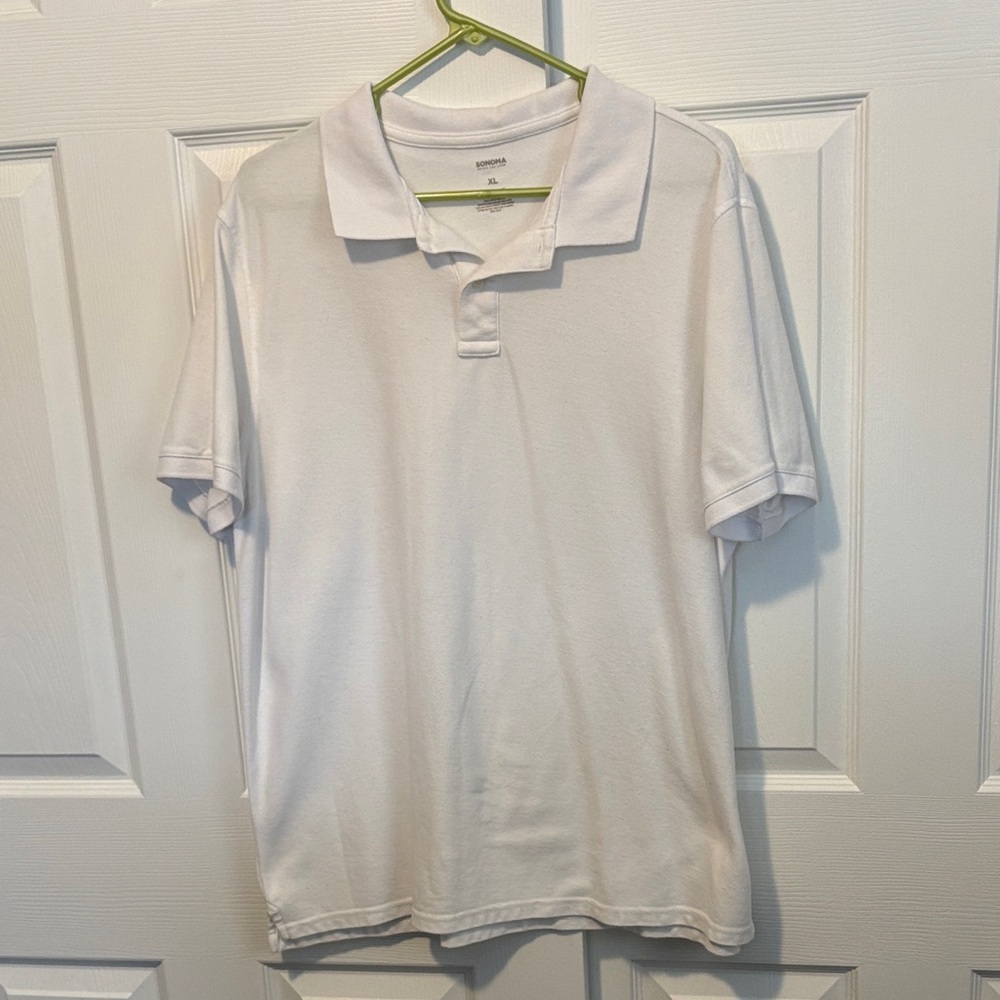 Sonoma Men's White Polo Shirt